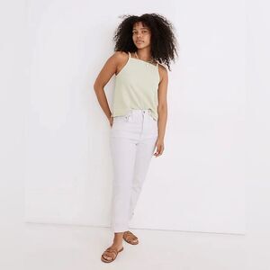 NWT Madewell The High-Rise Slim Boyjean in Tile White